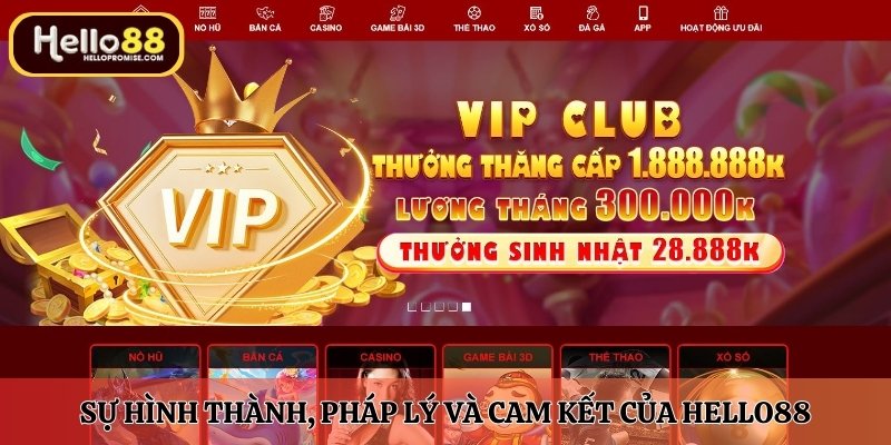 Sự hình thành, pháp lý và cam kết của Hello88