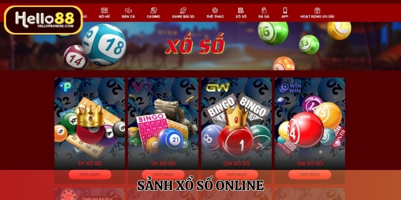 Sảnh xổ số online